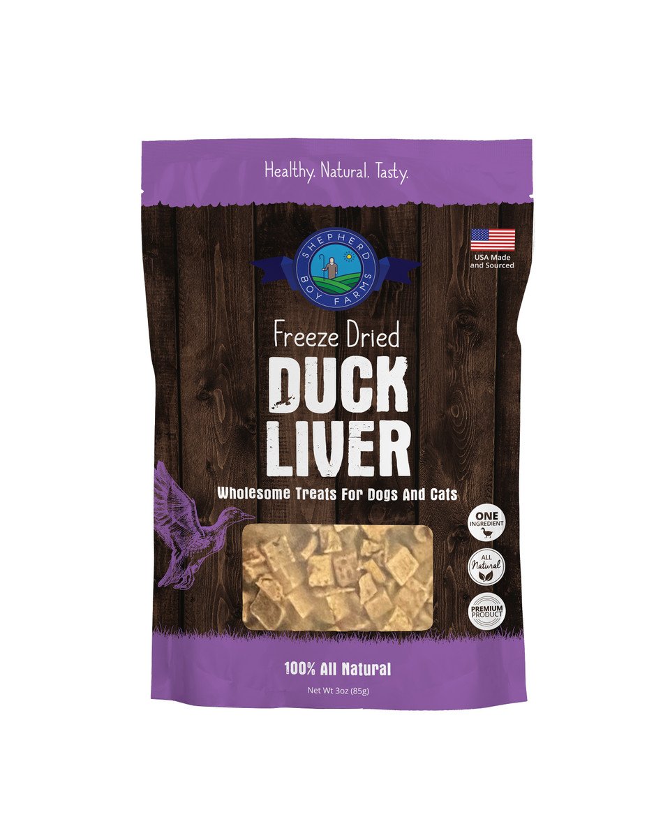 Picture of Shepherd Boy Farms 82704725 3 oz Freeze-Dried Duck Liver Treats for Dogs & Cats