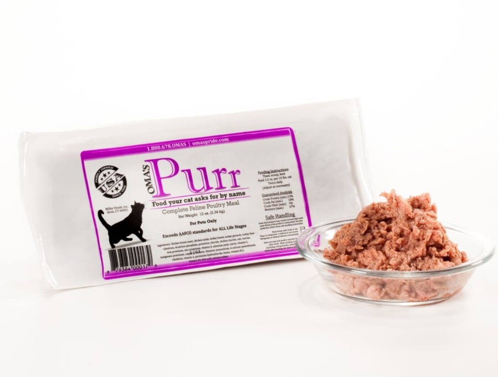 Picture of Omas Pride 72700422 12 oz Purr Complete Feline Poultry Meal Frozen Cat Food - 1 lbs - 6 Count