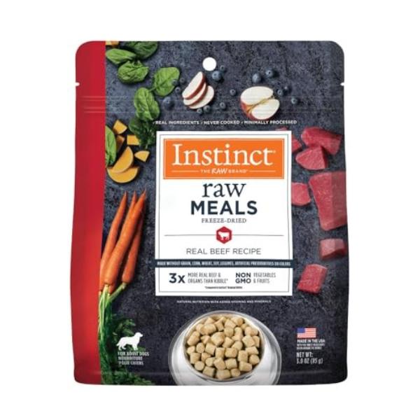 65061452 3 oz Freeze Dried Raw Meals Grain Free Real Beef Recipe Dog Food