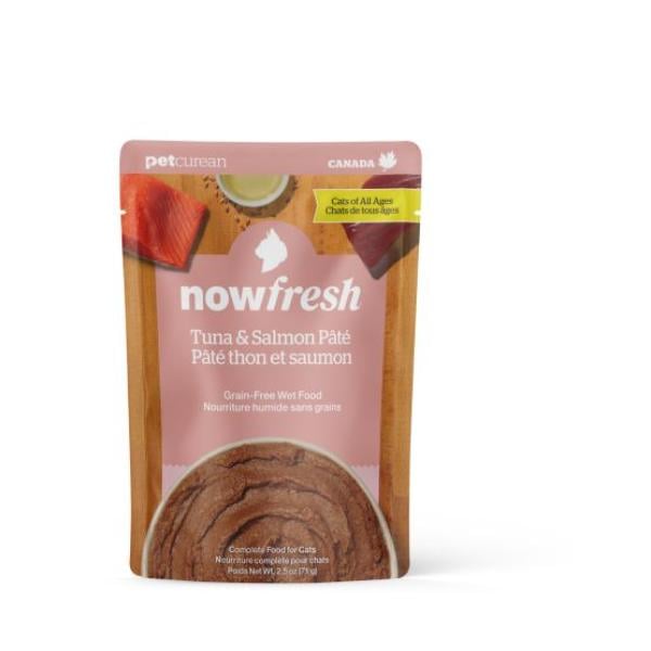 Picture of Petcurean 77100828 2.5 oz Now Fresh Grain-Free Wet Food for Cat&#44; Tuna & Salmon Pate