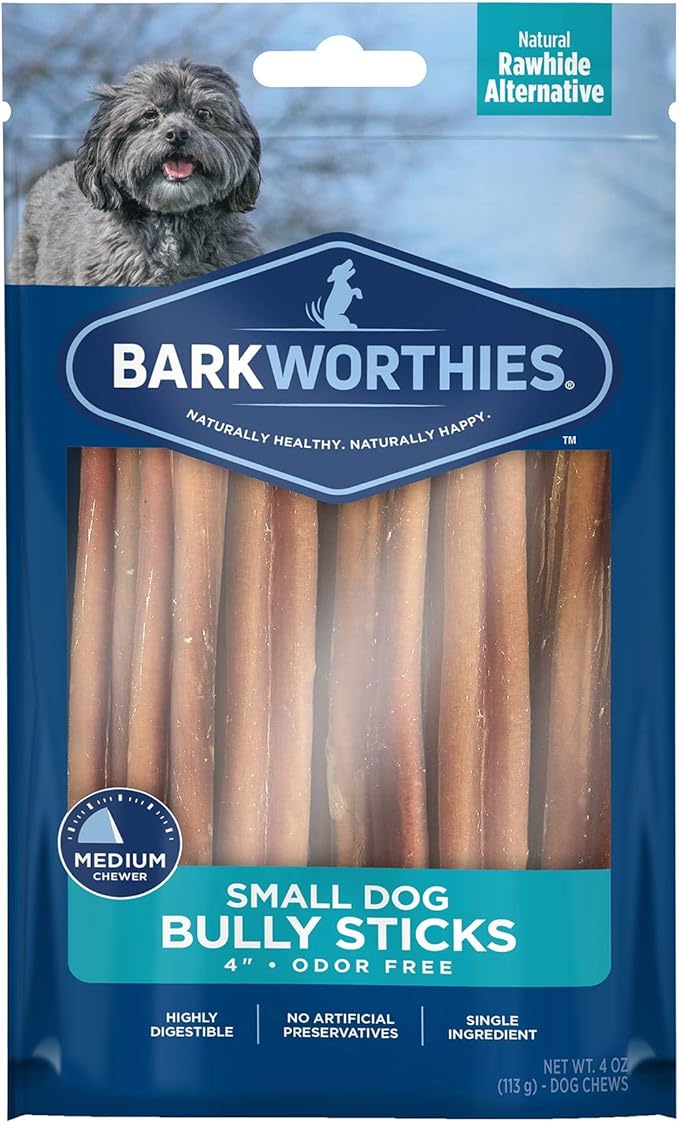 Picture of Barkworthies 20512075 4 in. 4 oz Odor Free Bully Sticks Small Dog Chews