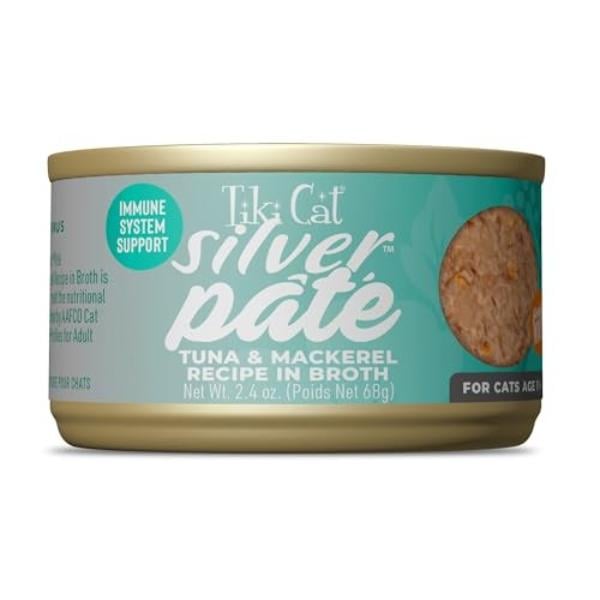 25110066 2.4 oz Silver Pate Wet Cat Food - Tuna & Mackerel Recipe