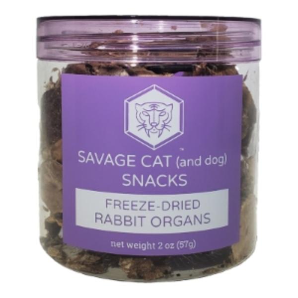 Picture of Savage Cat 81894073 2 oz Freeze-Dried Rabbit Organs Dog & Cat Treats