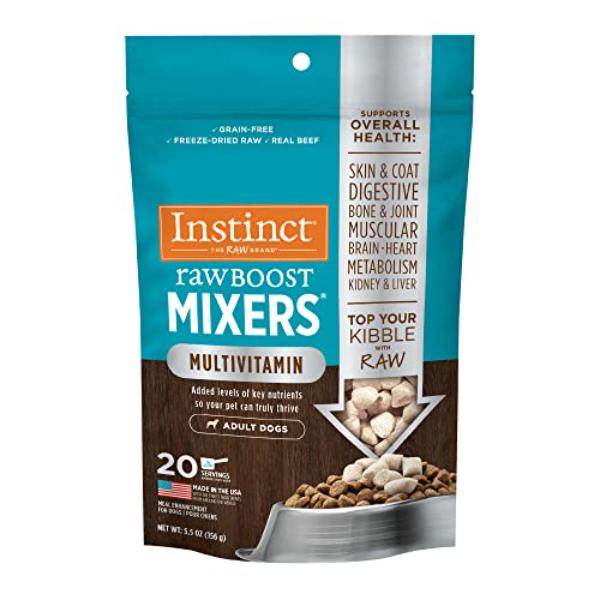 65060064 5.5 oz Freeze Dried Raw Boost Mixers Grain Free Multivitamin Dogs Food Topper for Adult