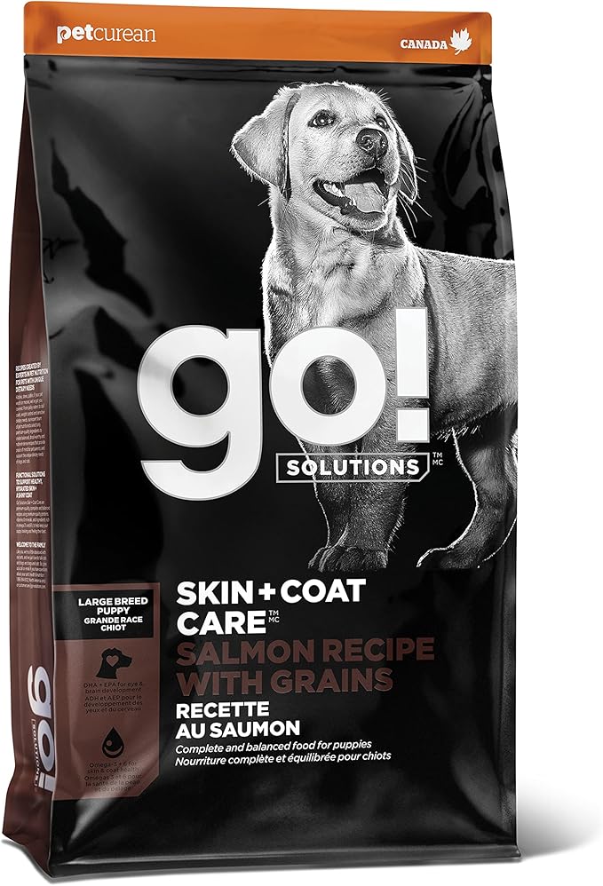 Picture of Petcurean 77100676 Go Solutions Skin & Coat Care Dry Dog Food - Large Breed Puppy Salmon Recipe with Grains - 12 lbs