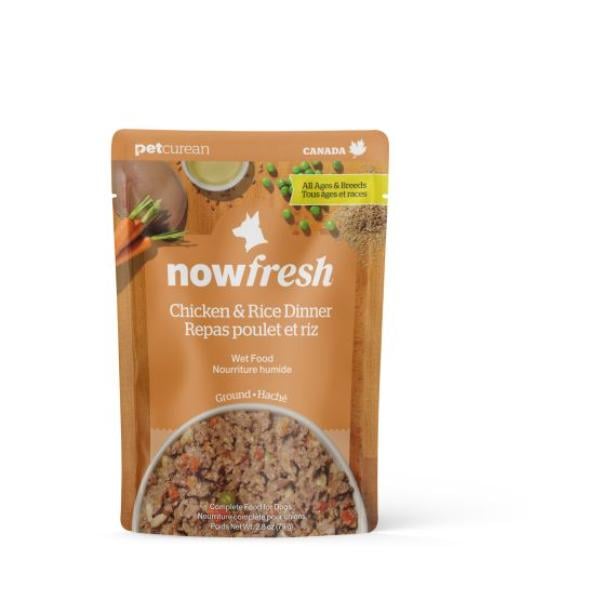 Picture of Petcurean 77100825 2.8 oz Now Fresh Wet Food for Dog&#44; Chicken & Rice Dinner