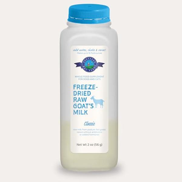 82704743 16 oz Freeze Dried Raw Goats Milk for Dogs & Cats with Probiotics - Classic - High Protein, Digestible Goat Milk Powder - Sensitive Stom