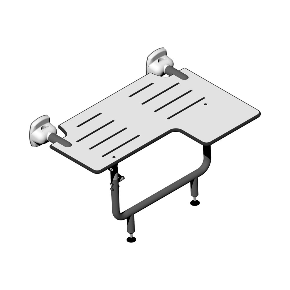 Picture of Ponte Giulio USA G55JDS35W1 Reveresible Rectangular Folding Shower Seat&#44; White