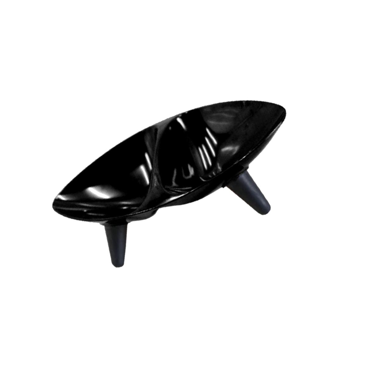 Picture of Pet Life S3BKDPB Melamine Couture Sculpture Double Food and Water Dog Bowl, Black