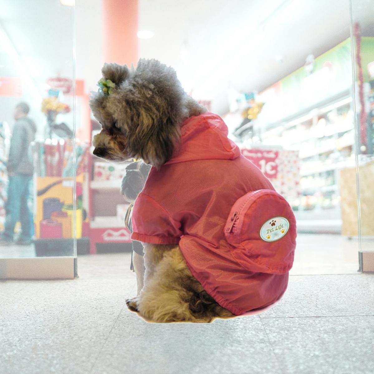 Picture of Pet Life R7PKSM Ultimate Waterproof Thunder-Paw Adjustable Travel Dog Raincoat- Small