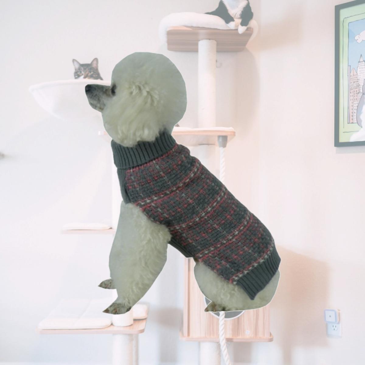 Picture of Pet Life SW15GYPXS Vintage Symphony Static Fashion Knitted Dog Sweater- Extra Small