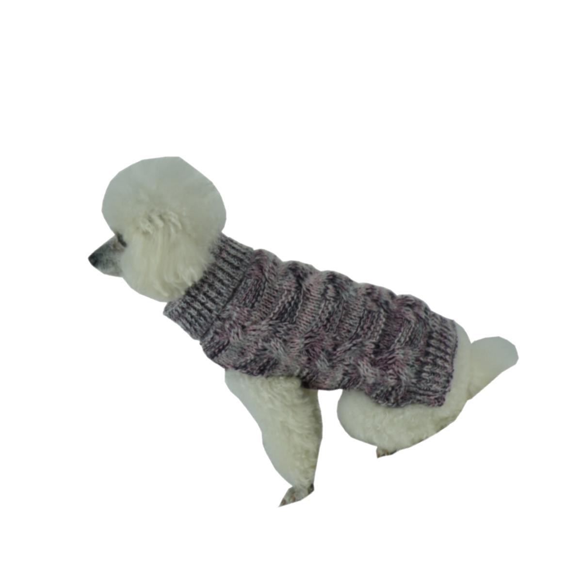 Picture of Pet Life SW16GYMD Royal Bark Heavy Cable Knitted Designer Fashion Dog Sweater- Medium