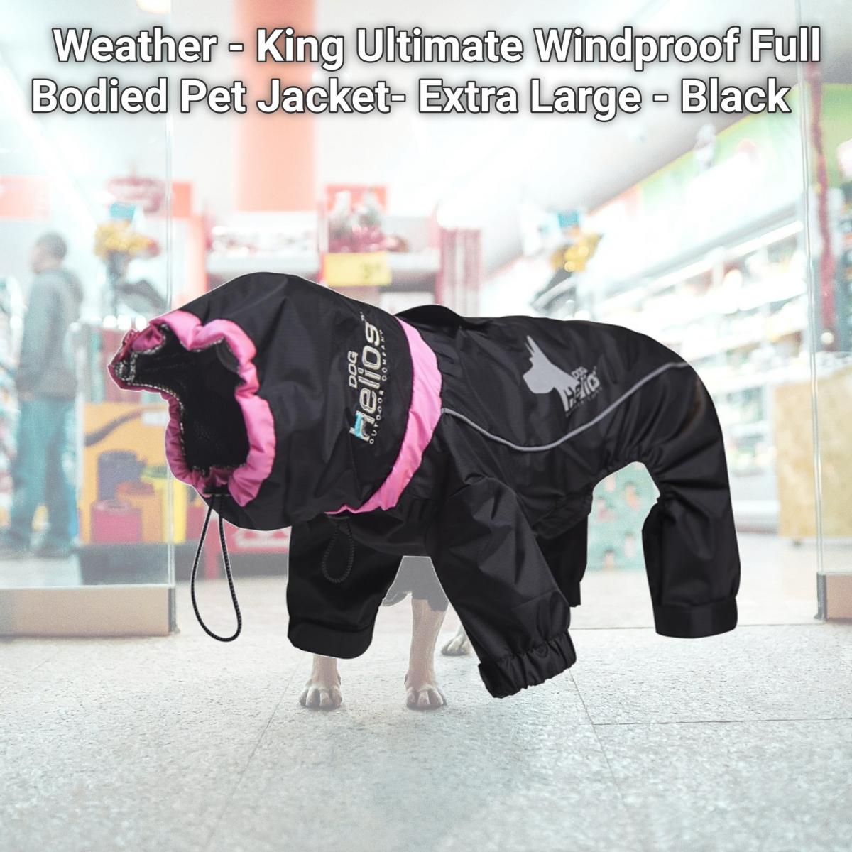 Picture of Command JKHL8BKXL Weather - King Ultimate Windproof Full Bodied Pet Jacket- Extra Large - Black
