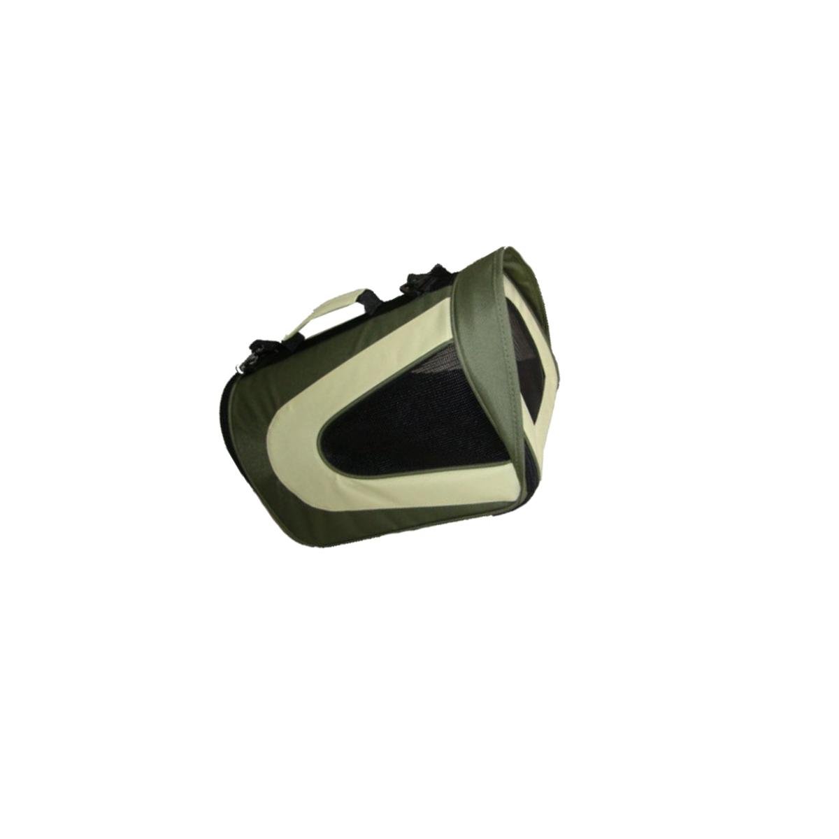 Picture of Pet Life B7GNLG Green Folding Zippered Sporty Mesh Carrier -LG