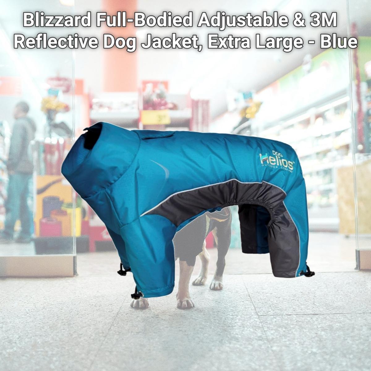 Picture of Command JKHL4BLXL Blizzard Full-Bodied Adjustable & 3M Reflective Dog Jacket, Extra Large - Blue