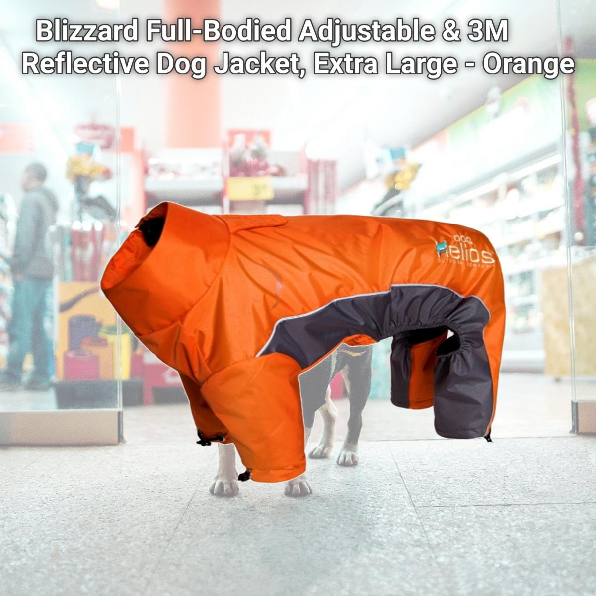 Picture of Command JKHL4ORXL Blizzard Full-Bodied Adjustable & 3M Reflective Dog Jacket, Extra Large - Orange