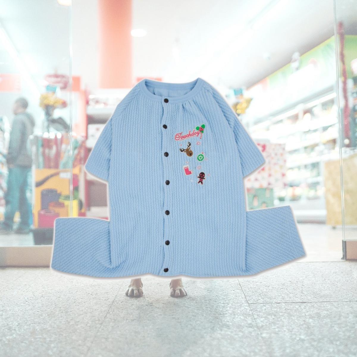 Picture of Touchdog PJ2BLLG Ciesta-Luxe Designer Thermal Dog Jumpsuit Pajamas, Blue - Large