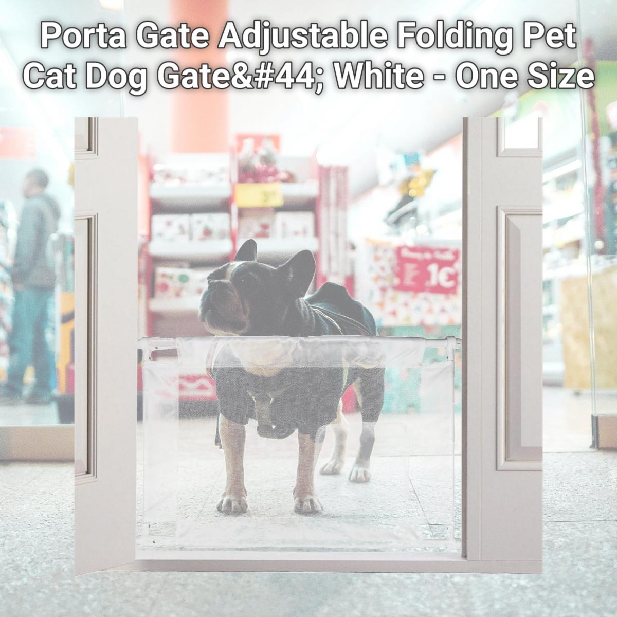 Picture of Pet Life PGA1WH Porta Gate Adjustable Folding Pet Cat Dog Gate&#44; White - One Size