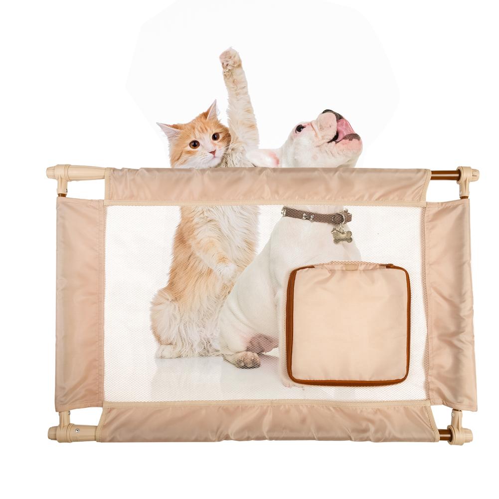 Picture of Pet Life PGA1KH Porta Gate Travel Collapsible & Adjustable Folding Pet Cat Dog Gate&#44; Khaki - One Size