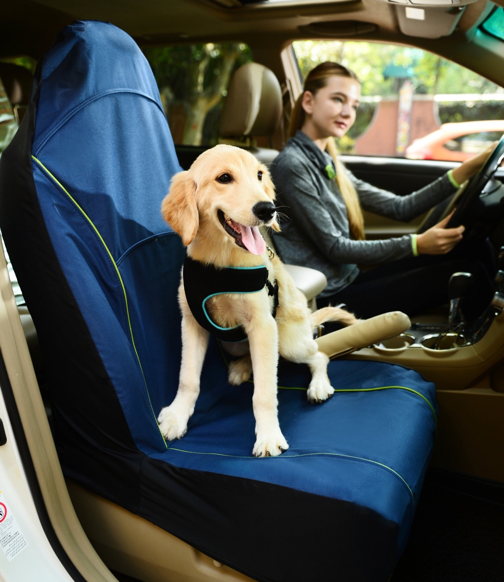 Picture of Pet Life CRT1BL Open Road Mess Free Single Seated Safety Car Seat Cover Protector, Blue - One Size