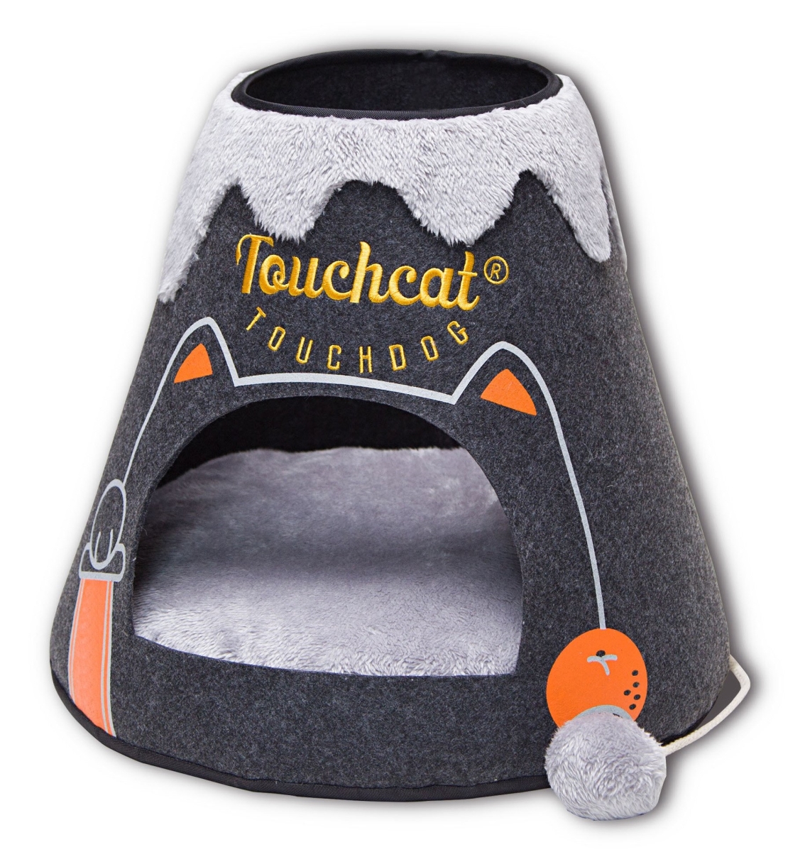 Picture of Touchcat PB69BKLG Molten Lava Designer Triangular Cat House, Black & White - One Size