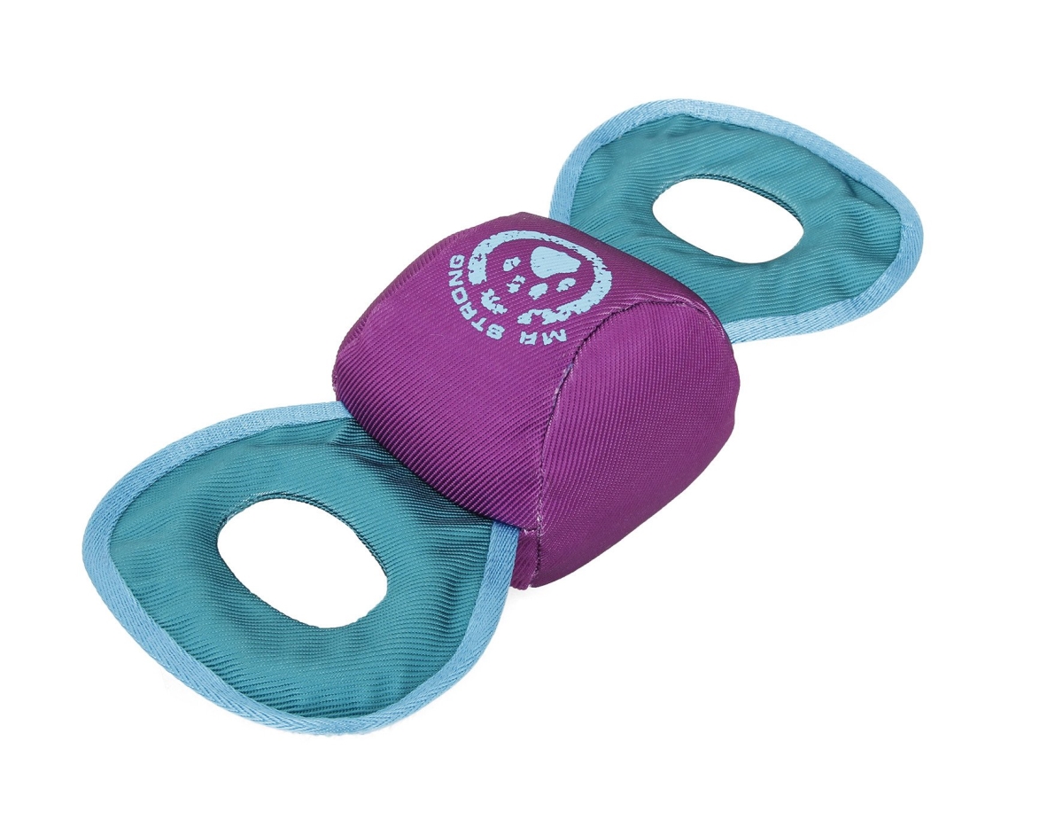 Pet Life DT35PL Chompter Plush Chew Tugging Dog Toy, Purple & Blue - One Size