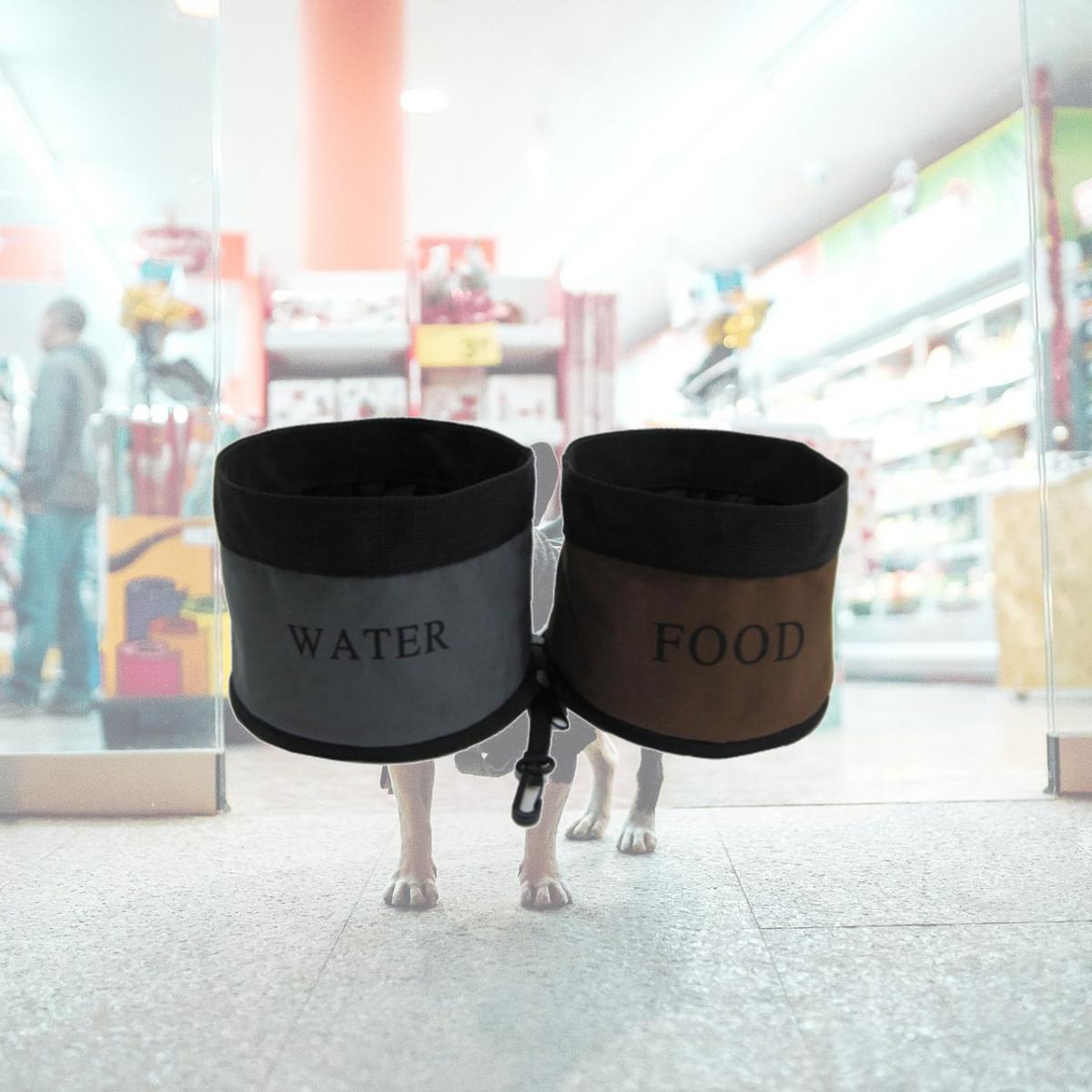 Picture of Pet Life S2CA Camouflage Double Water Travel Pet Bowl