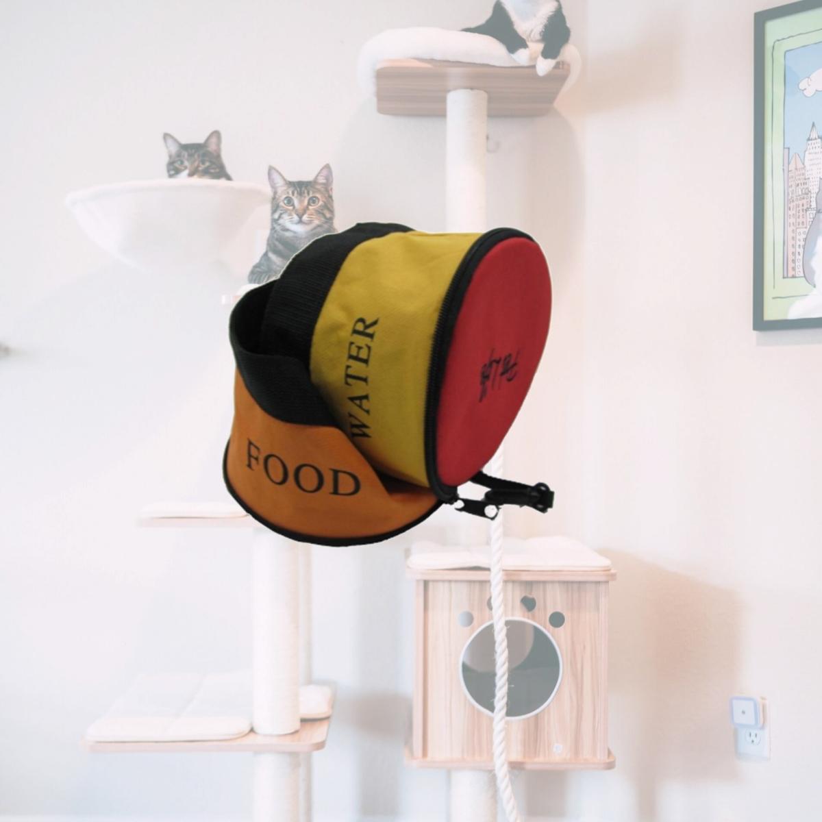 Picture of Pet Life S2PK Red Double Water Travel Pet Bowl