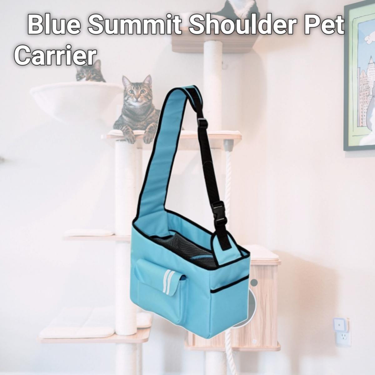 Picture of Pet Life B17BLMD Blue Summit Shoulder Pet Carrier