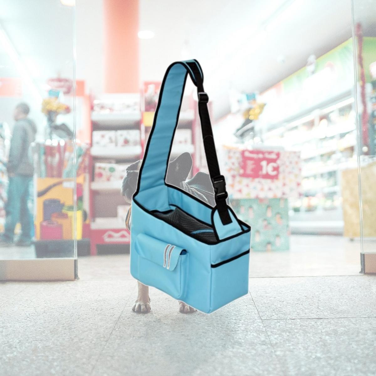 Picture of Pet Life B17BLMD Blue Summit Shoulder Pet Carrier