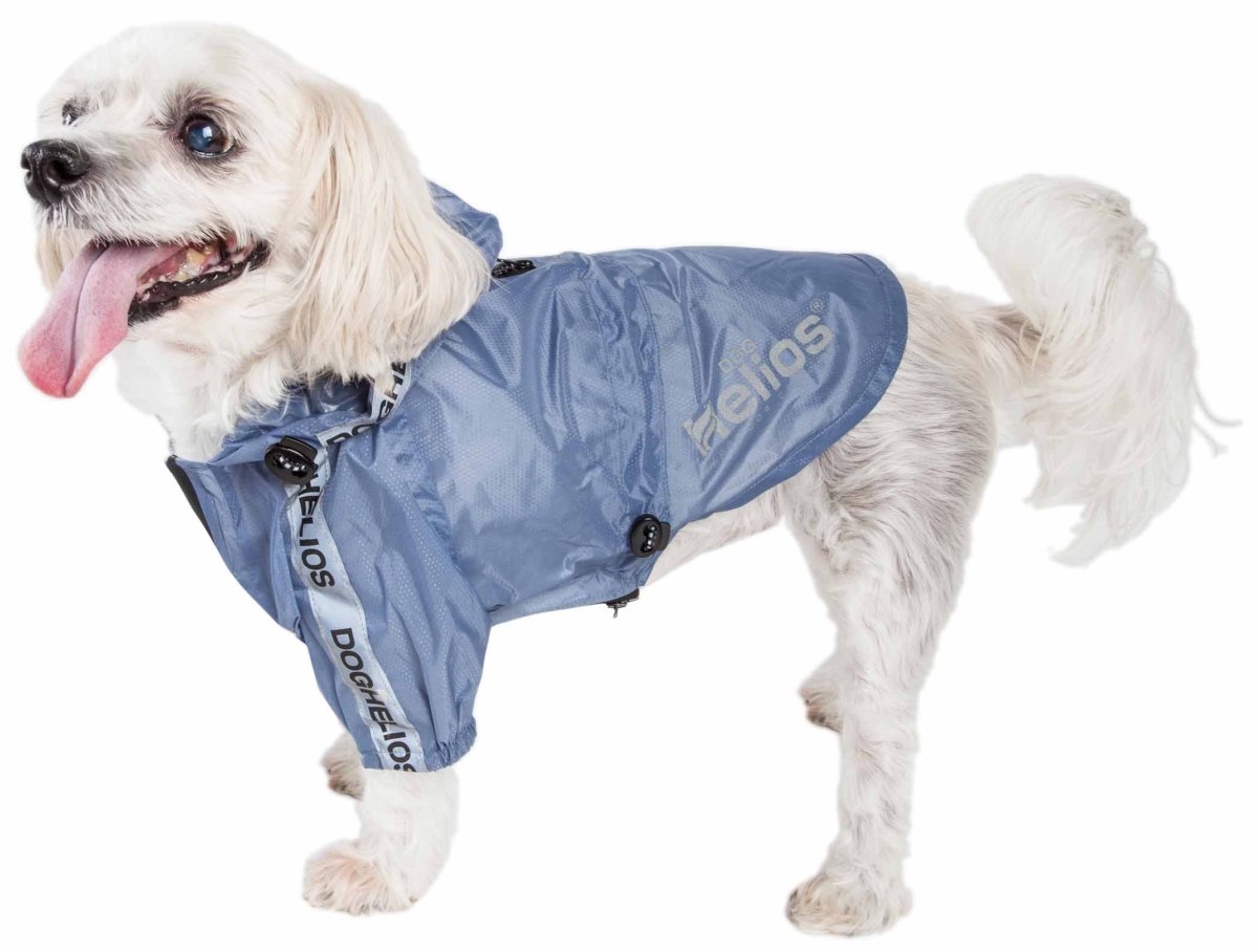 Picture of Dog Helios R9BLMD Torrential Shield Waterproof Multi-Adjustable Pet Dog Windbreaker Raincoat - Royal Blue&#44; Medium