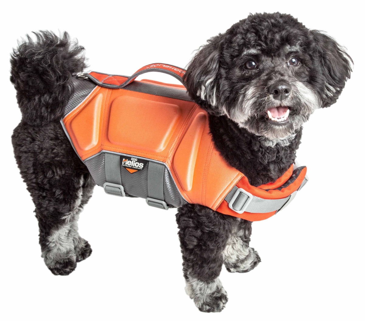Picture of Dog Helios HA18ORMD Tidal Guard Multi-Point Strategically-Stitched Reflective Pet Dog Life Jacket Vest - Orange&#44; Medium