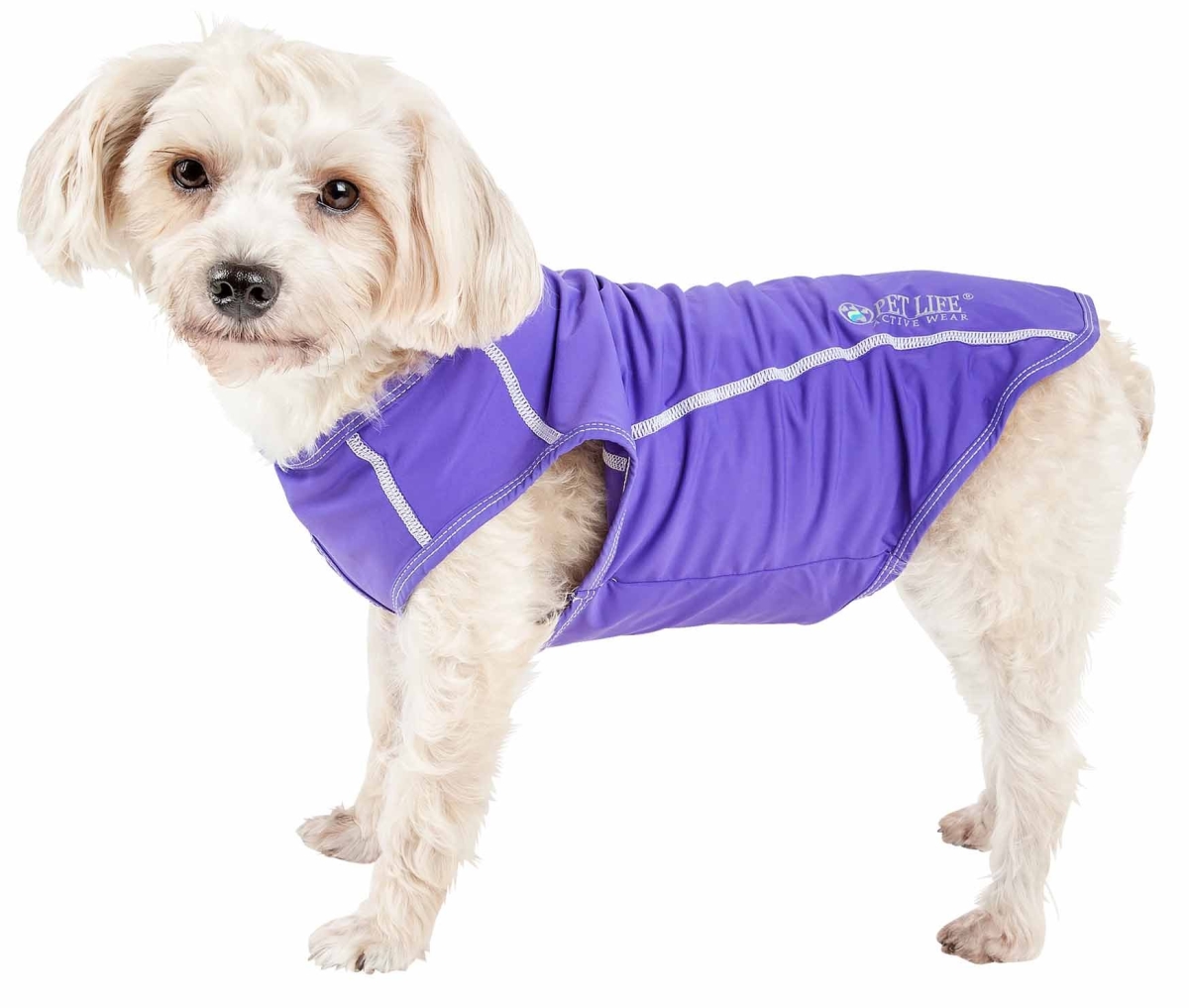 Picture of Pet Life TSHL2LVXS Active Racerbark 4-Way Stretch Performance Active Dog Tank Top T-Shirt - Lavander, Extra Small