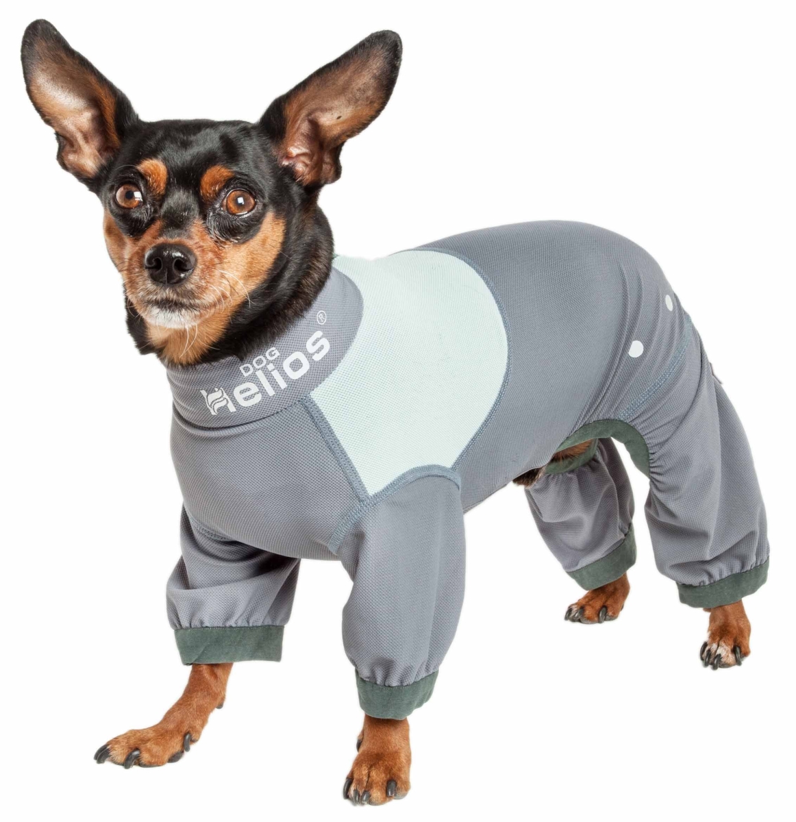 Picture of Dog Helios YGHL9GYXS Tail Runner 4-Way-Stretch Breathable Full Bodied Performance Dog Track Suit - Grey &#44; Extra Small
