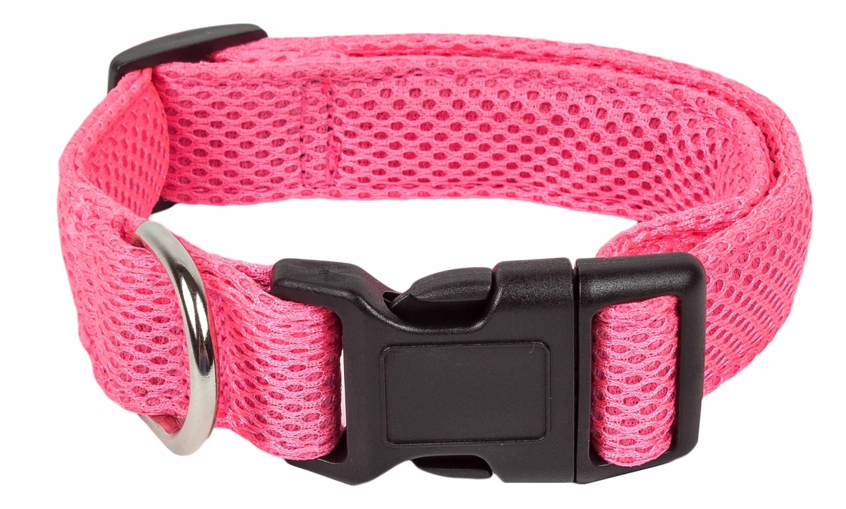 Picture of Pet Life CL14PKSM Aero Mesh 360 Degree Dual Sided Comfortable & Breathable Adjustable Mesh Dog Collar&#44; Pink - Small