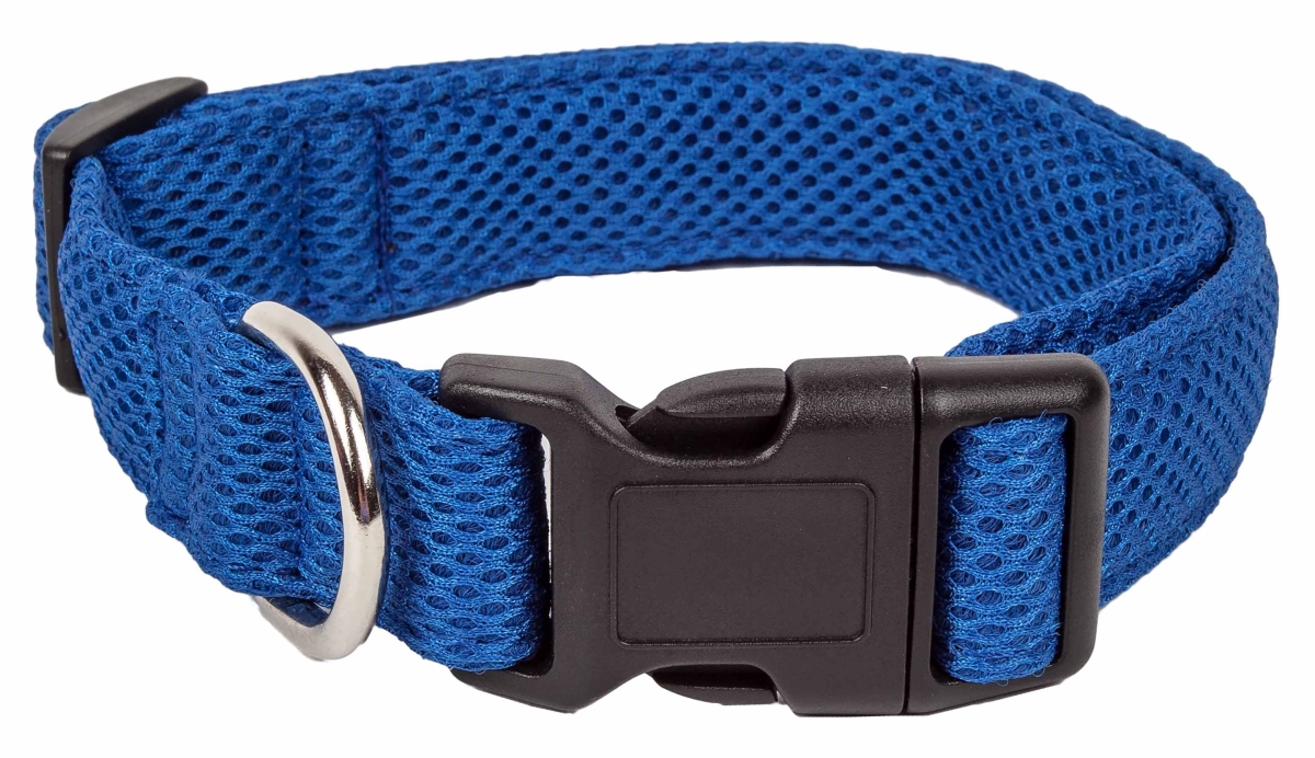 Picture of Pet Life CL14BLSM Aero Mesh 360 Degree Dual Sided Comfortable & Breathable Adjustable Mesh Dog Collar&#44; Blue - Small