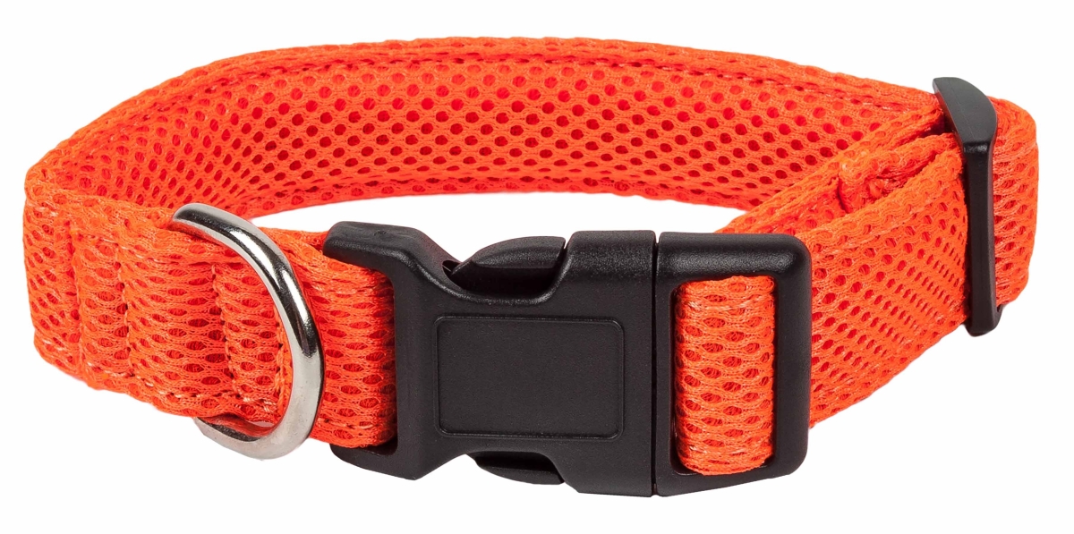 Picture of Pet Life CL14ORSM Aero Mesh 360 Degree Dual Sided Comfortable & Breathable Adjustable Mesh Dog Collar&#44; Orange - Small