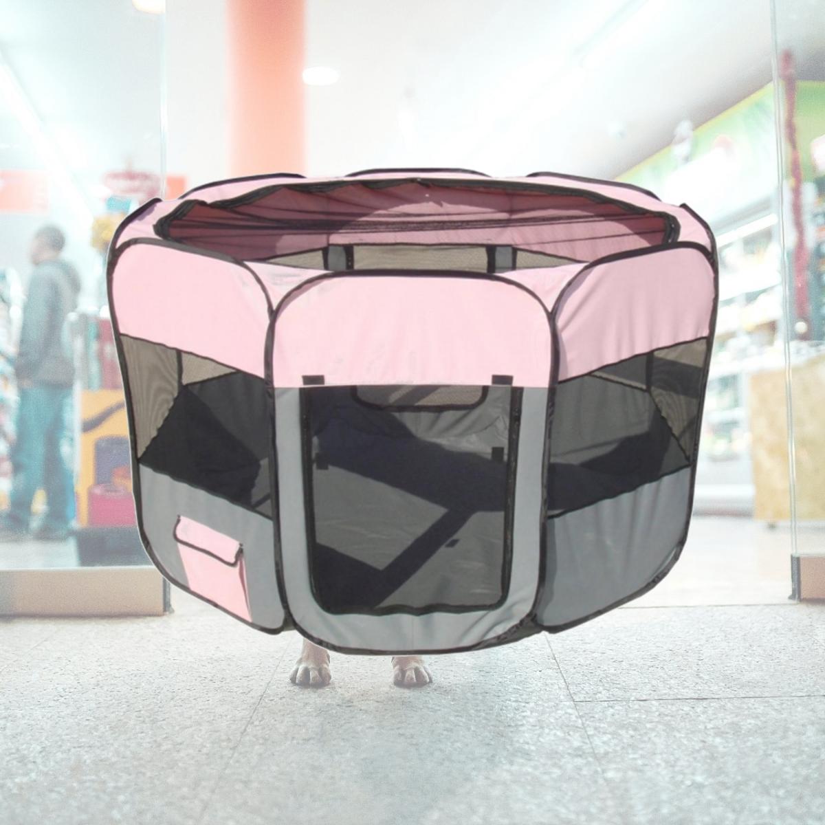 Picture of Pet Life LLC 1PPGYPMD All-Terrain&apos; Lightweight Easy Folding Wire-Framed Collapsible Travel Pet Playpen