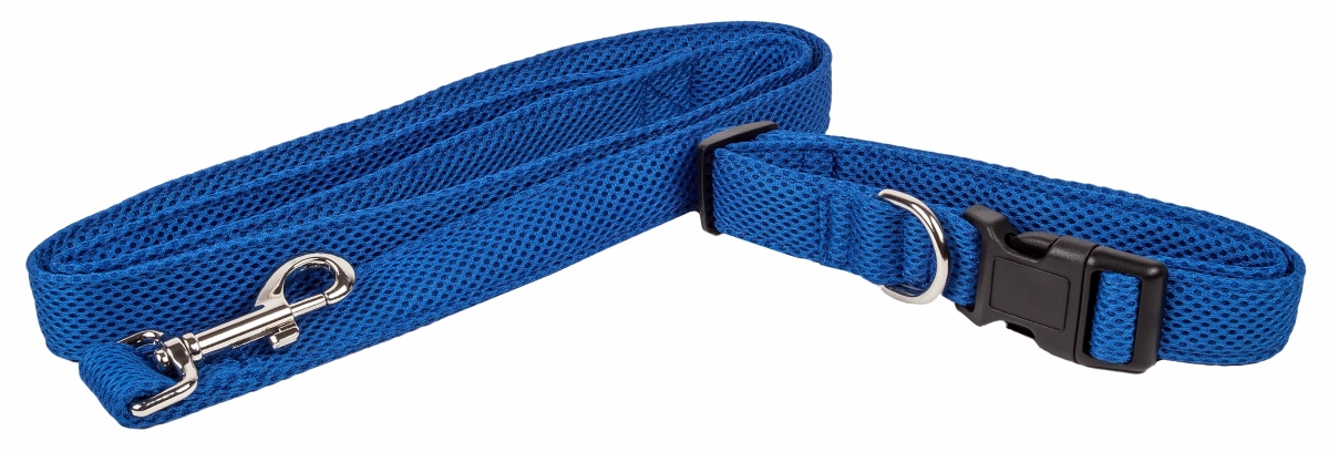 Picture of Pet Life CLSH14BLSM Aero Mesh 2-in-1 Dual Sided Comfortable & Breathable Adjustable Mesh Dog Leash-Collar&#44; Blue - Small