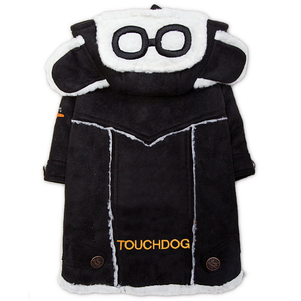 Picture of Touchdog JKTD16BKXS Tuskegee Aero-Vintage Designer Dog Coat - Black - Extra-Small