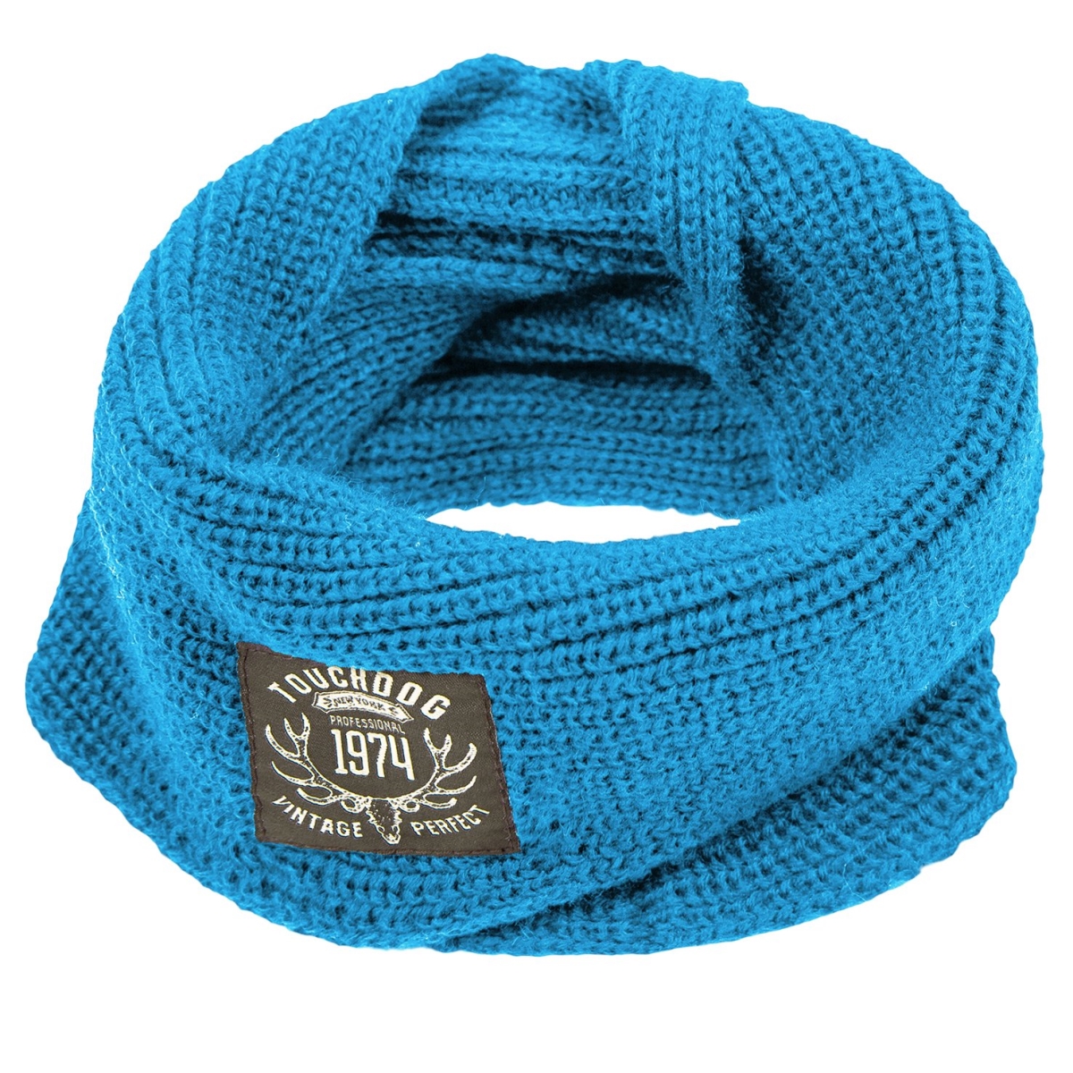 Heavy Knitted Winter Dog Scarf - Blue - One Size