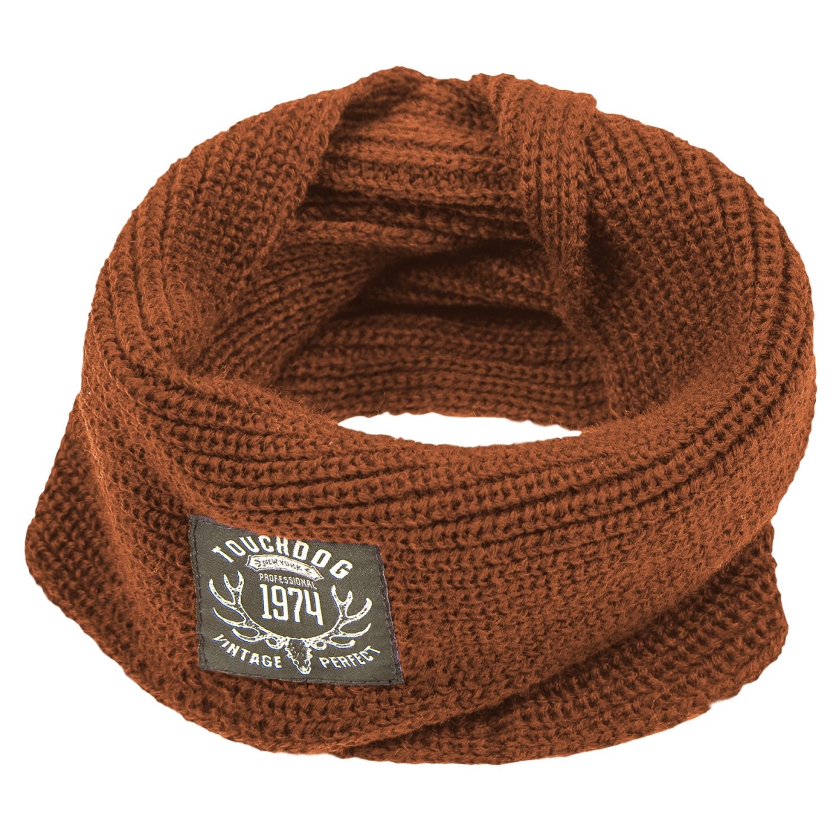 Heavy Knitted Winter Dog Scarf - Coffee - One Size