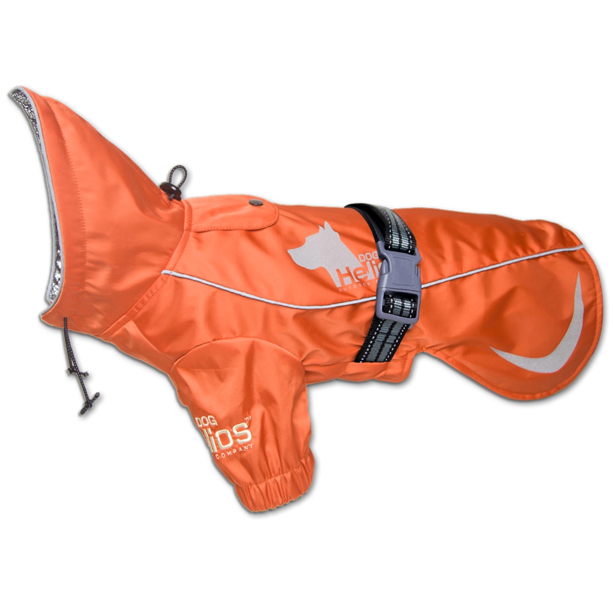 Picture of Dog Helios JKHL16ORLG Ice-Breaker Extendable Hooded Dog Coat with Heat Reflective Tech - Orange - Large