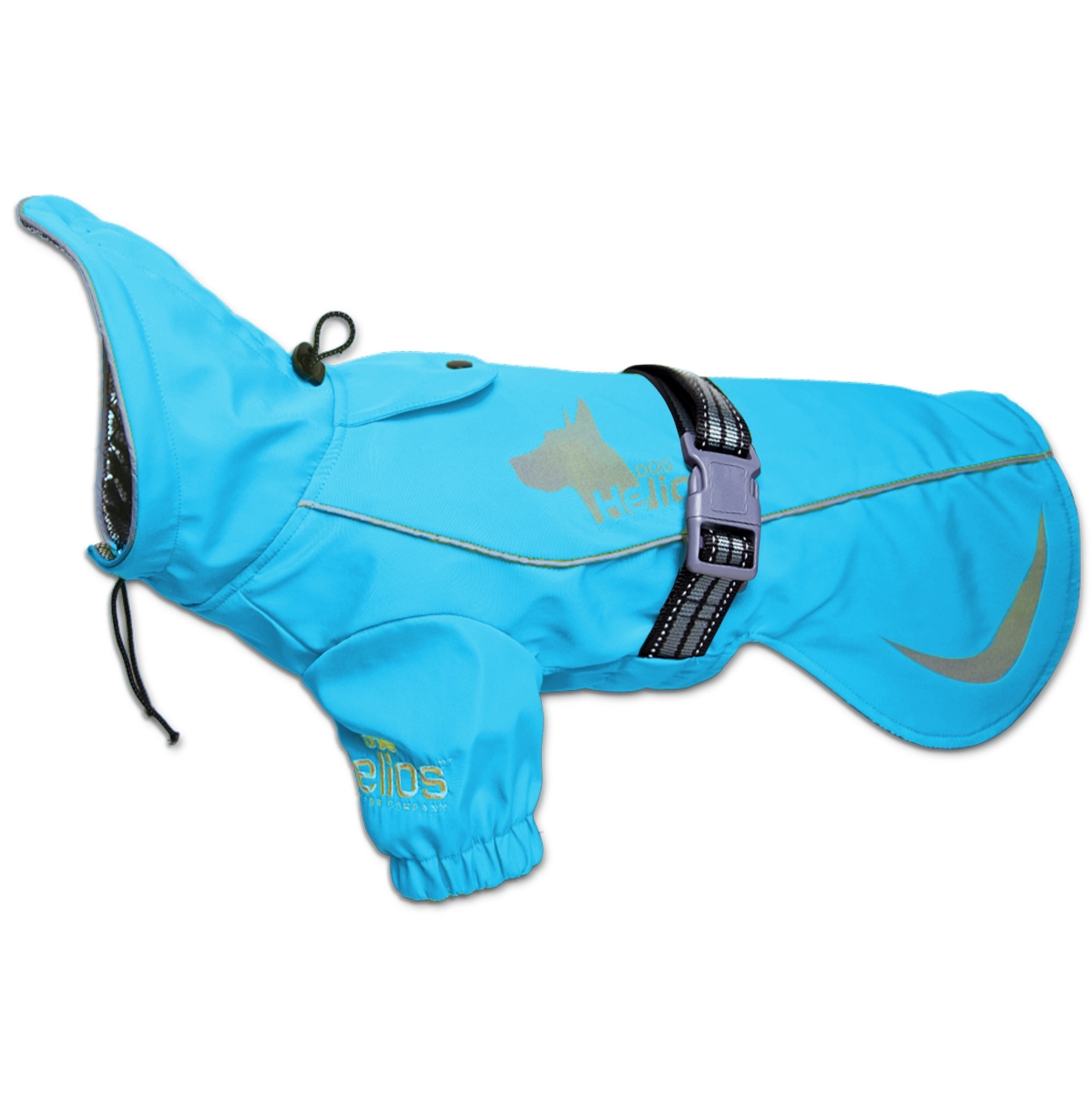 Picture of Dog Helios JKHL16BLSM Ice-Breaker Extendable Hooded Dog Coat with Heat Reflective Tech - Blue - Small