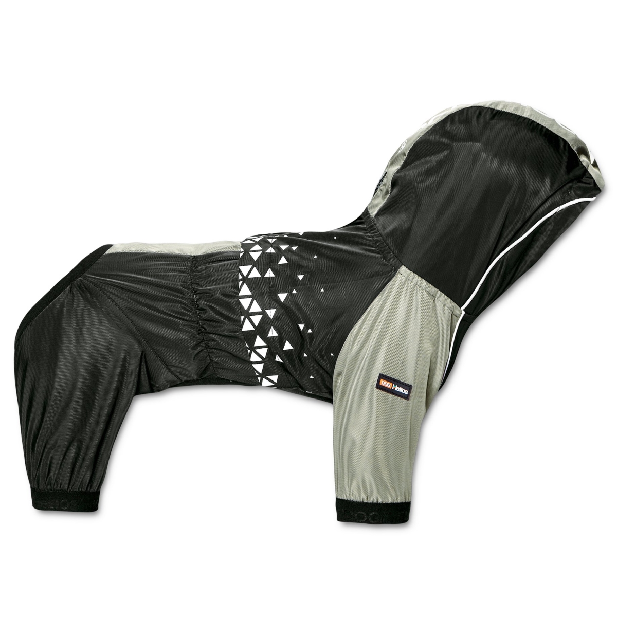 Picture of Dog Helios JKHL15BKSM Vortex Full Bodied Waterproof Windbreaker Dog Jacket - Black - Small