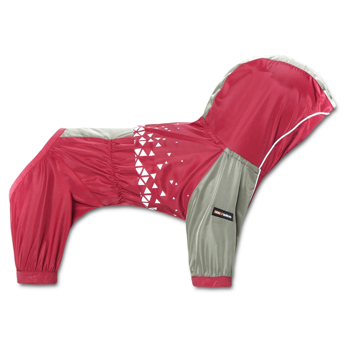 Picture of Dog Helios JKHL15RDMD Vortex Full Bodied Waterproof Windbreaker Dog Jacket - Red - Medium