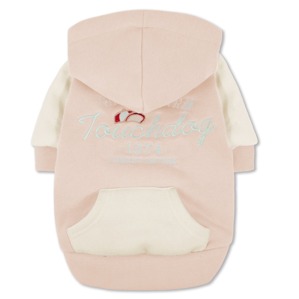Picture of Touchdog HD8PKMD Heritage Soft-Cotton Fashion Dog Hoodie - Pink - Medium