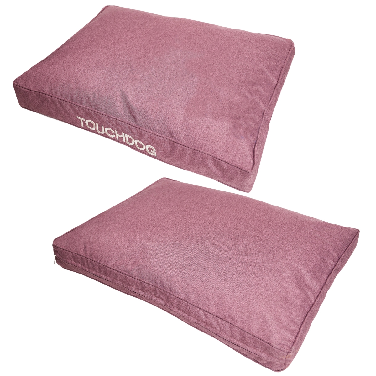 Picture of Touchdog PB78PKSM Hushky Water-Resistant Premium Rectangular Raised Dog Mat - Pink - Small