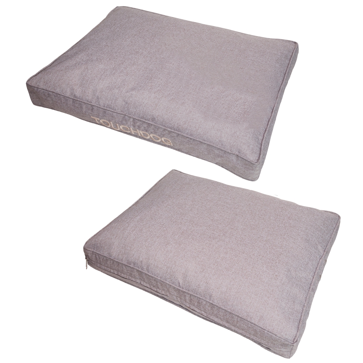 Picture of Touchdog PB78GYSM Hushky Water-Resistant Premium Rectangular Raised Dog Mat - Grey - Small