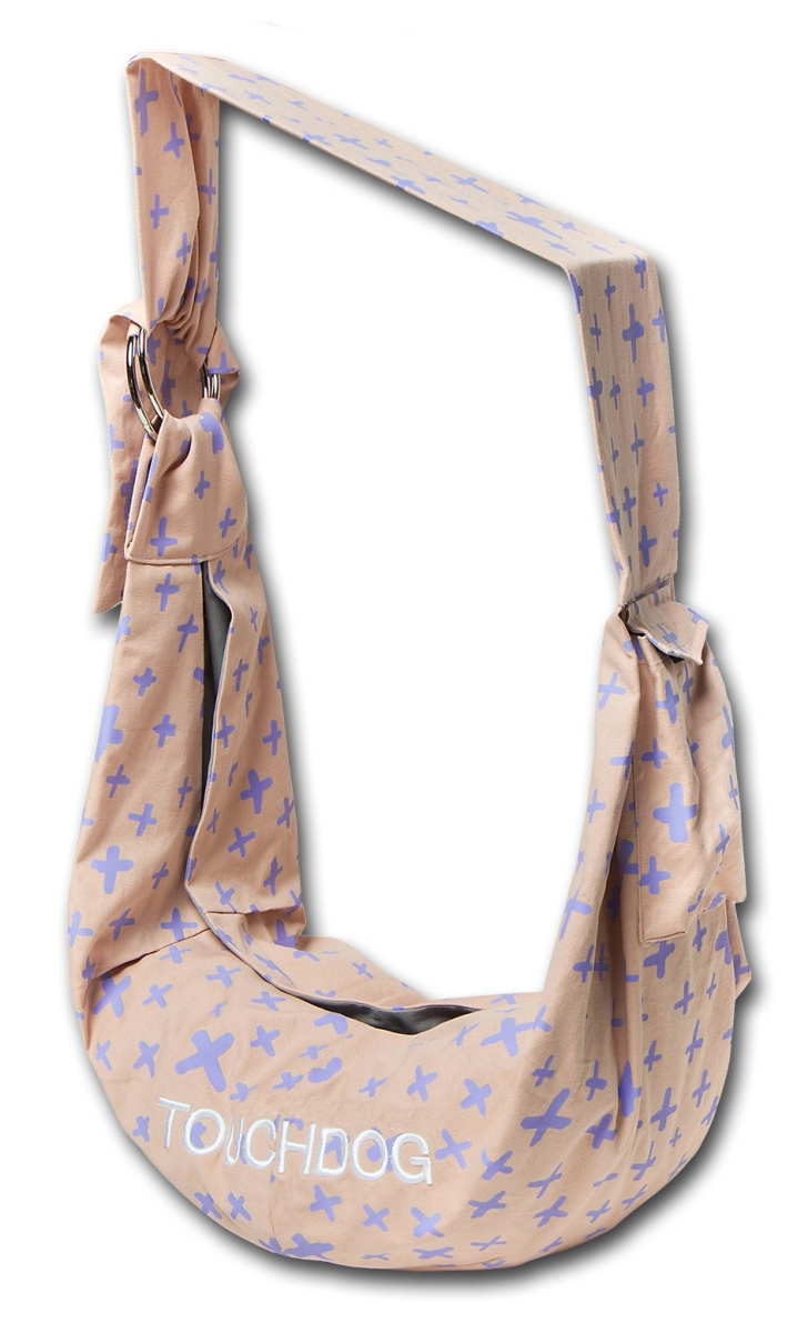 Picture of Touchdog B88PCMD Paw-Ease Over-The-Shoulder Travel Sling Pet Carrier - Pink - One Size